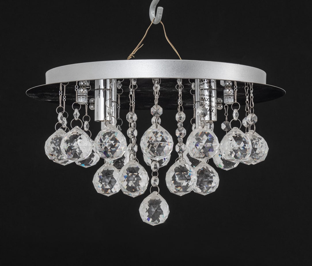 Quoizel Chrome and Crystal 4-Light Chandelier (1 of 6)
