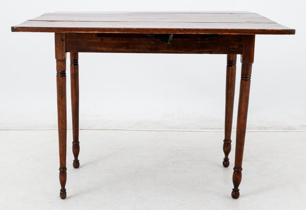 Sheraton Style Mahogany Drop Leaf Table, 19th C. - 5