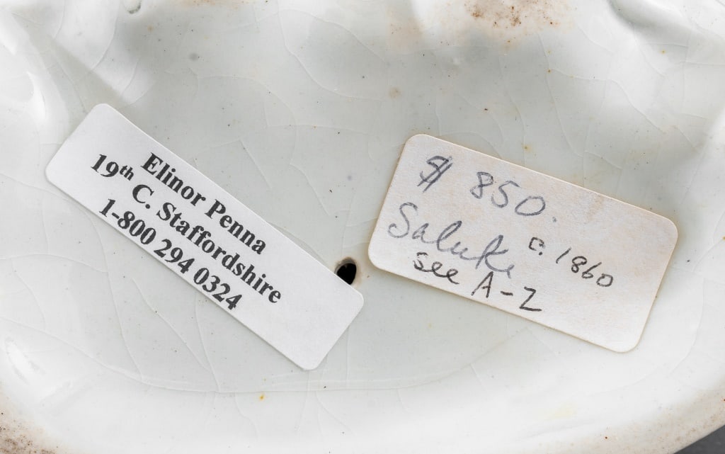 Staffordshire Porcelain Hunting Dog Figurine - 10