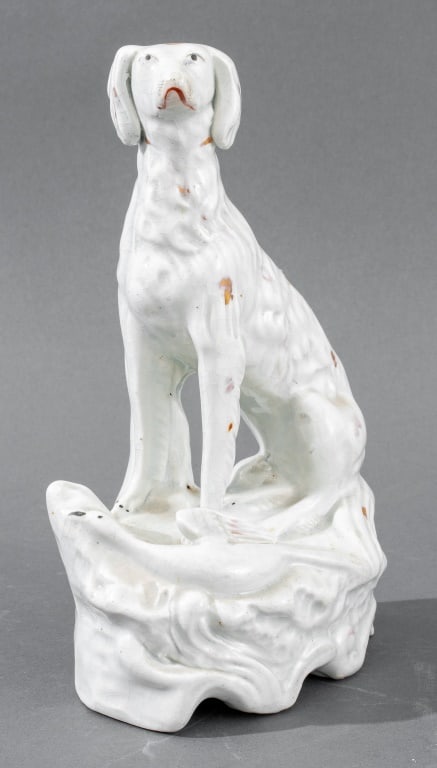 Staffordshire Porcelain Hunting Dog Figurine - 2