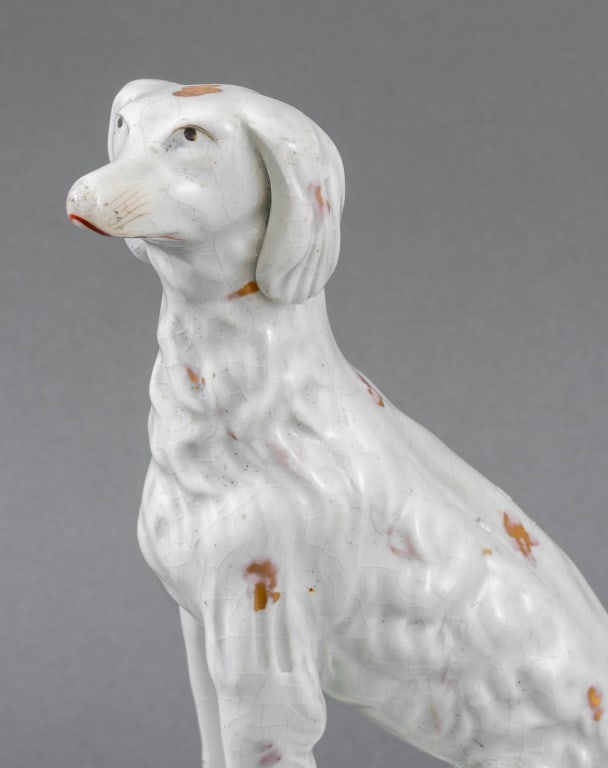 Staffordshire Porcelain Hunting Dog Figurine - 7