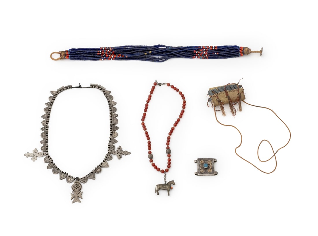 Ethnographic Handmade Silver, Etc. Jewelry, 5 Pcs. (1 of 17)
