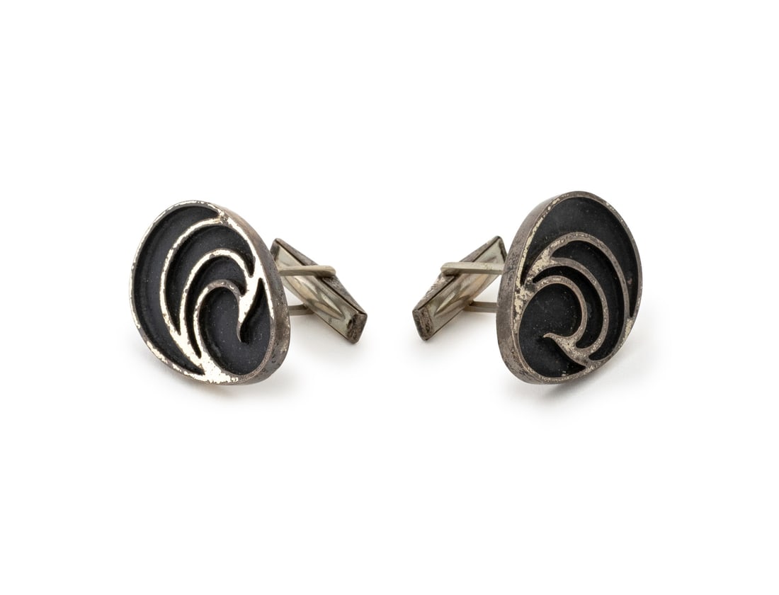Harold Fithian Fi Modernist 925 Silver Cufflinks (1 of 6)