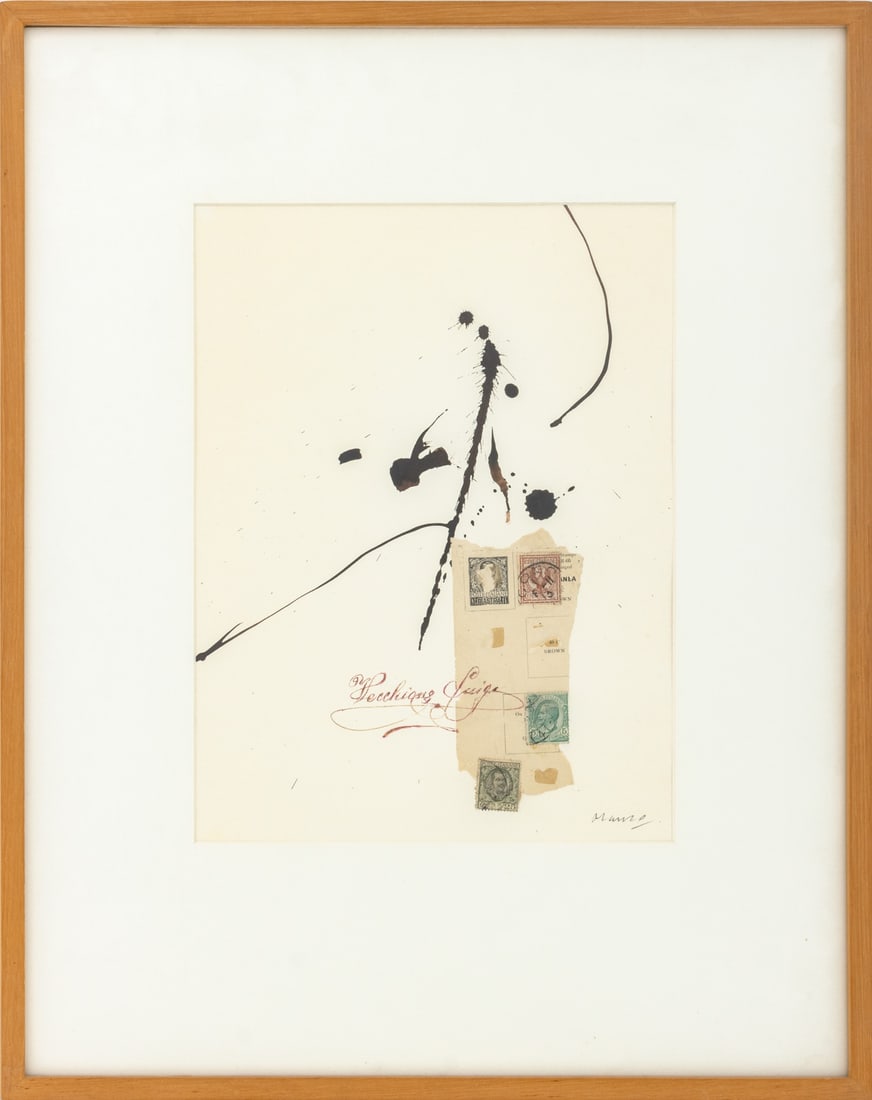 Leo Manso "Improvisation" Ink and Collage, 1992 (1 of 6)