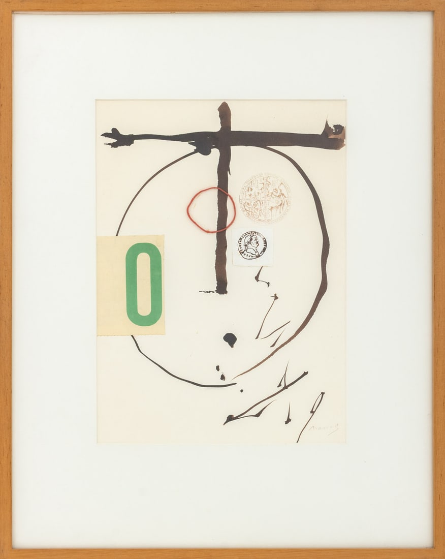 Leo Manso Untitled Ink and Collage, ca. 1990 (1 of 6)