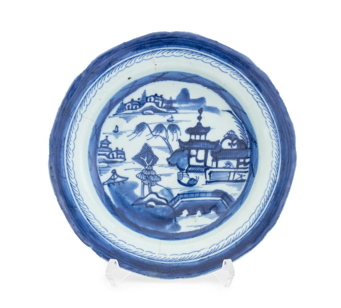 Chinese Export Blue Willow Porcelain Bowl, 18th C. (1 of 6)