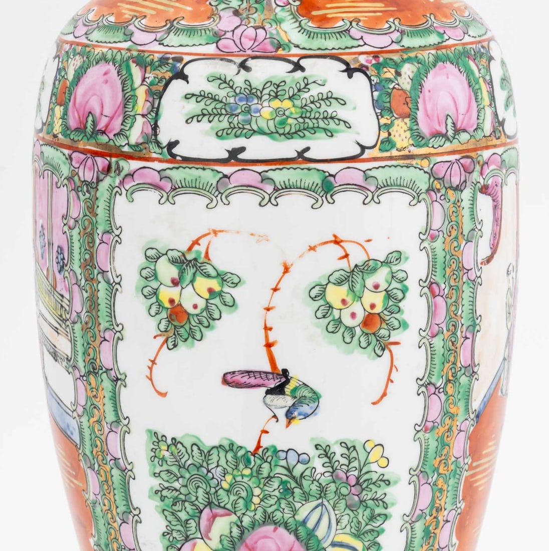 Chinese Famille Rose Porcelain Vase Mounted Lamp - 7