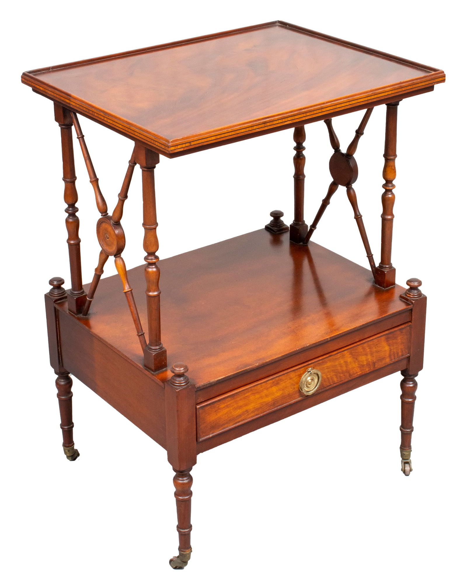Regency Style Mahogany Two-Tier Table (1 of 8)