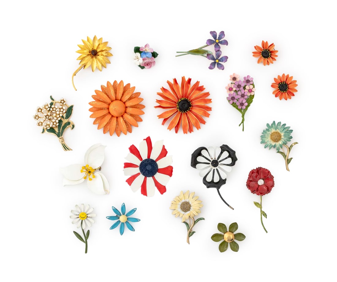 Cara China, Etc. Floral Costume Jewelry, 17 Pcs. (1 of 20)