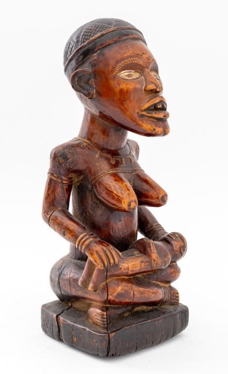 African Kongo Maternity Figure Wood Sculpture (1 of 5)