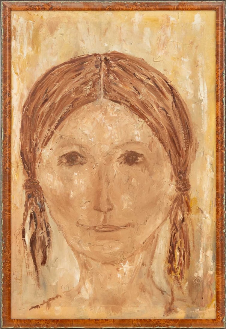 Contemporary Portrait of Young Girl Oil on Canvas (1 of 7)