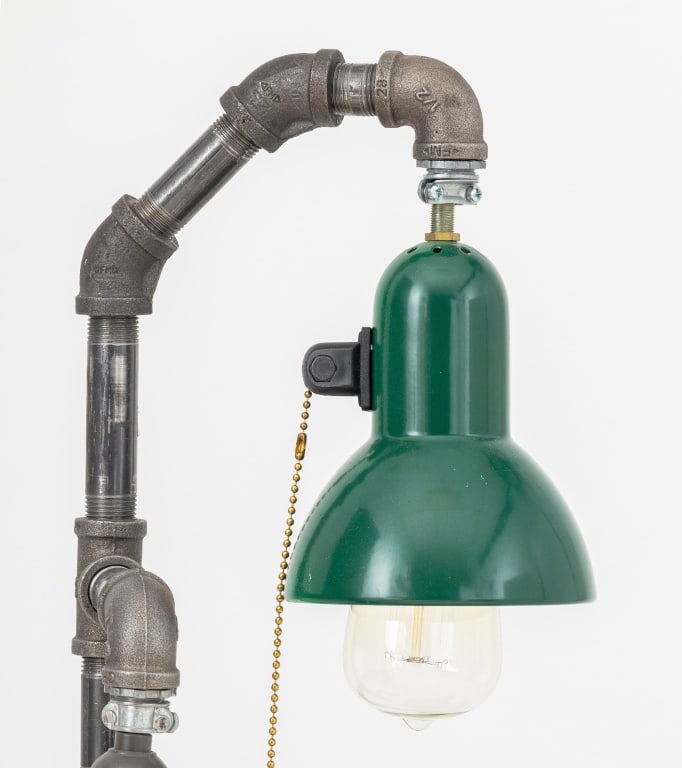 Steampunk Found Object Table Lamp - 3