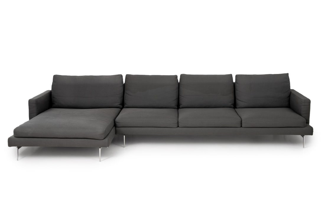 Verzelloni Gray Upholstered Sectional Sofa (1 of 9)