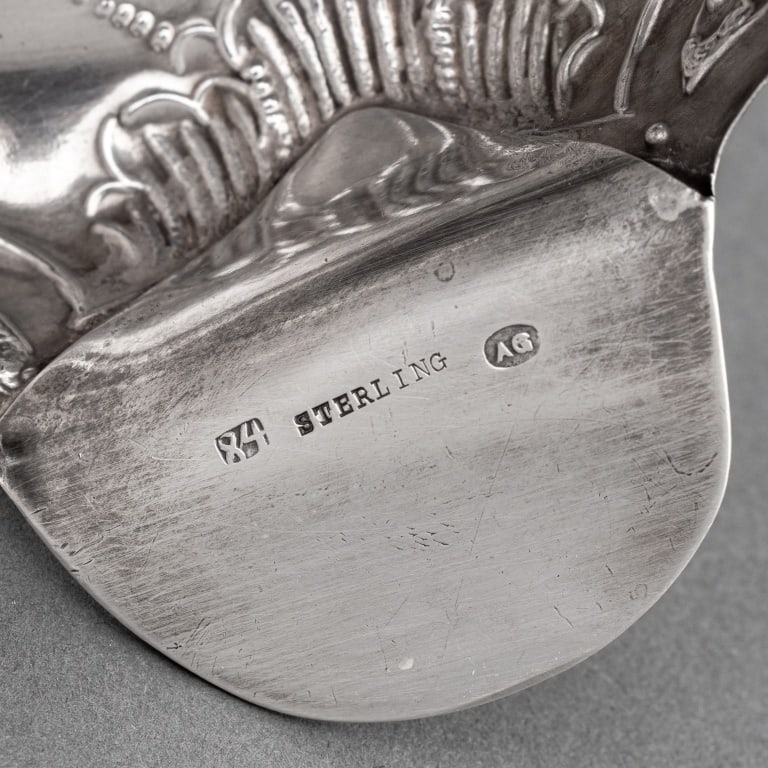 Russian Judaica Sterling Silver Candlesticks, Pair - 6