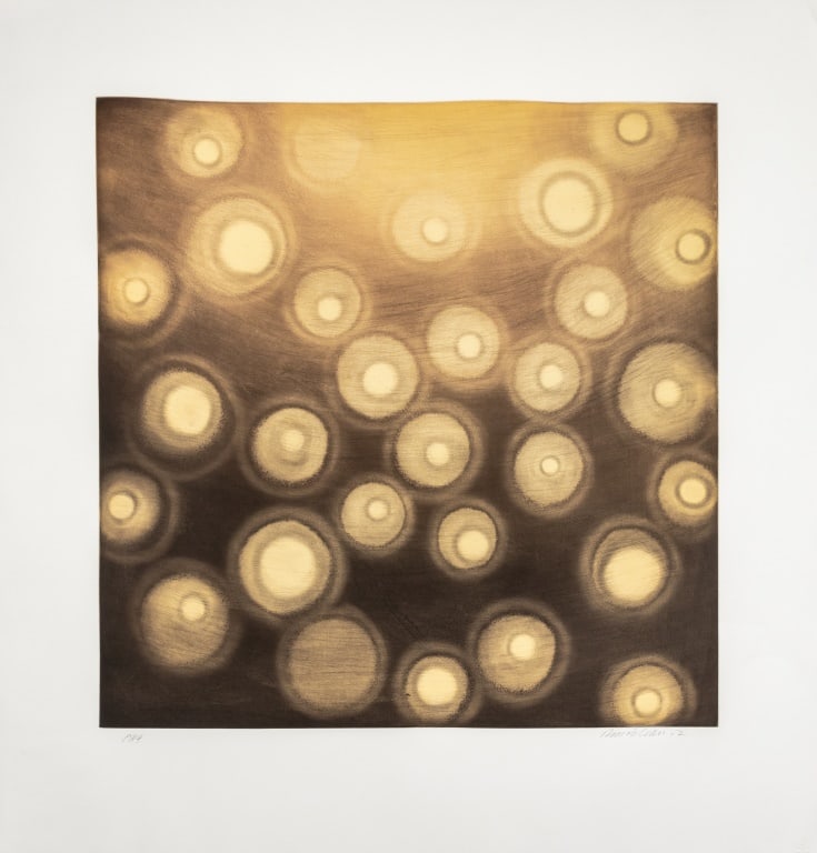 Ross Bleckner "Dome Two" Etching and Aquatint: Ross Bleckner (American, b. 1949), "Dome Two", Etching and Aquatint in Colors on Paper, 2002, marked "AP4" lower left, signed in pencil and dated lower right, part of a limited edition series,