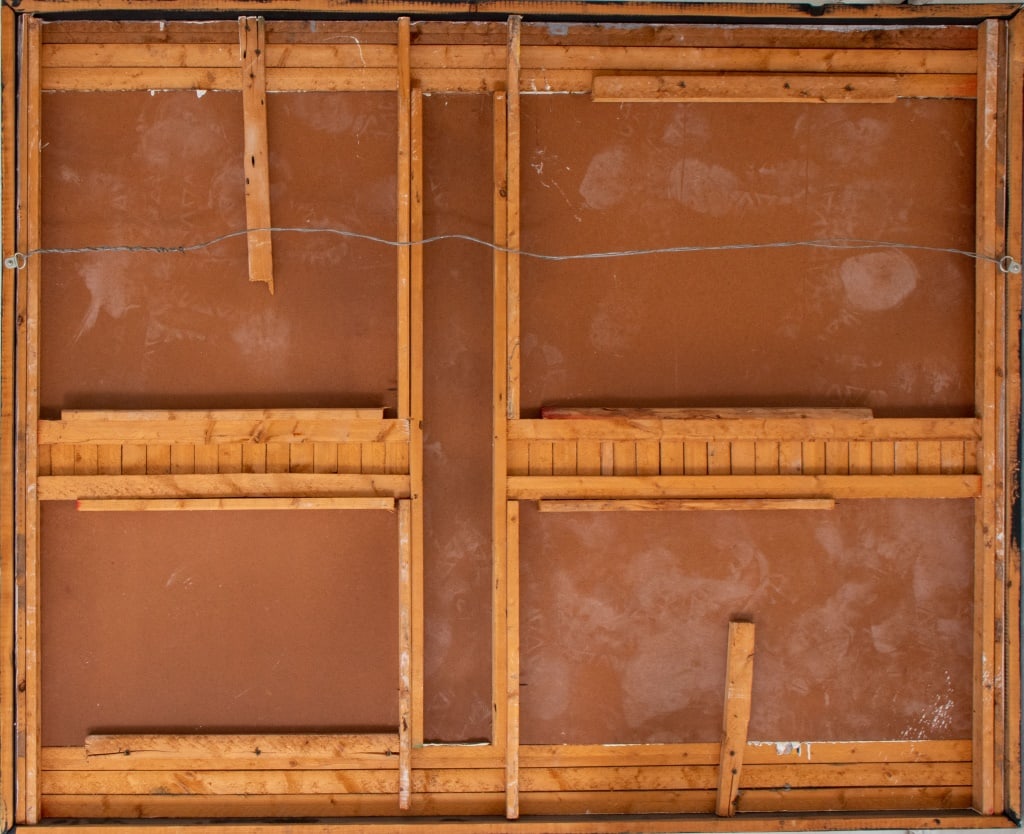 Large Found Object Abstract Mixed Media Panel - 10