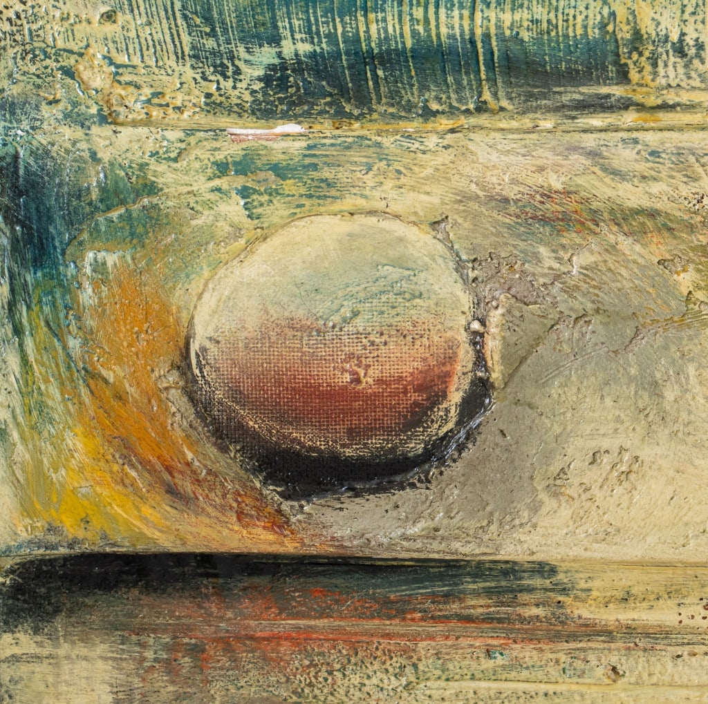 Large Found Object Abstract Mixed Media Panel - 3