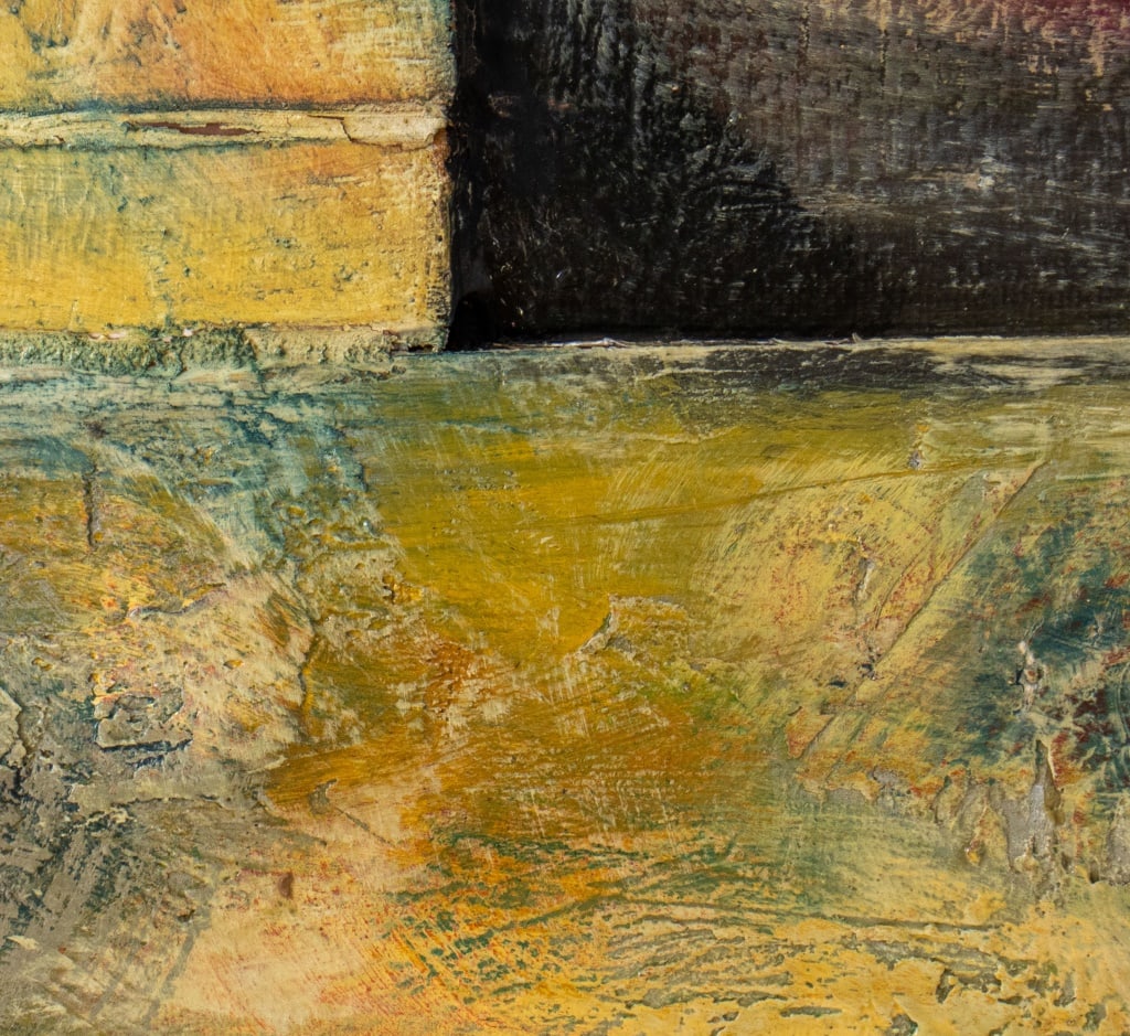 Large Found Object Abstract Mixed Media Panel - 4