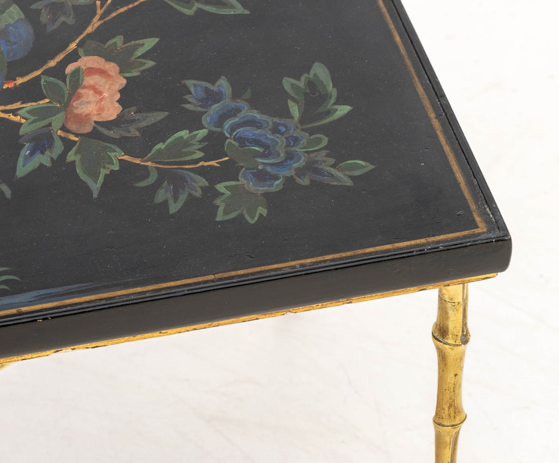 Maison Jansen Style Faux Bamboo Brass Coffee Table - 6