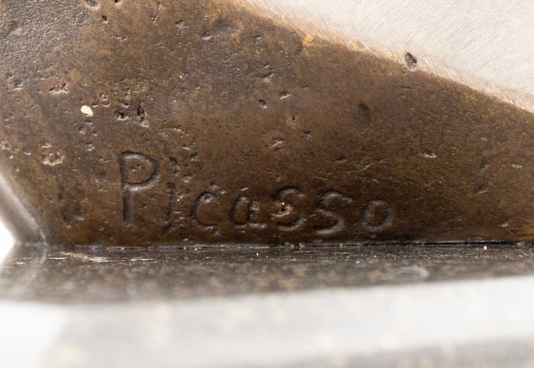 After Pablo Picasso 2 Faces Mask Patinated Bronze - 8