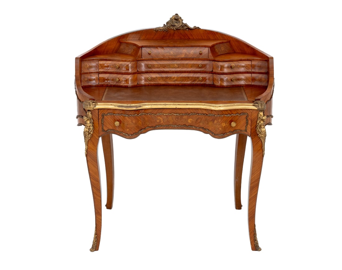 Louis XV Style Marquetry Kingwood Escritoire - 2