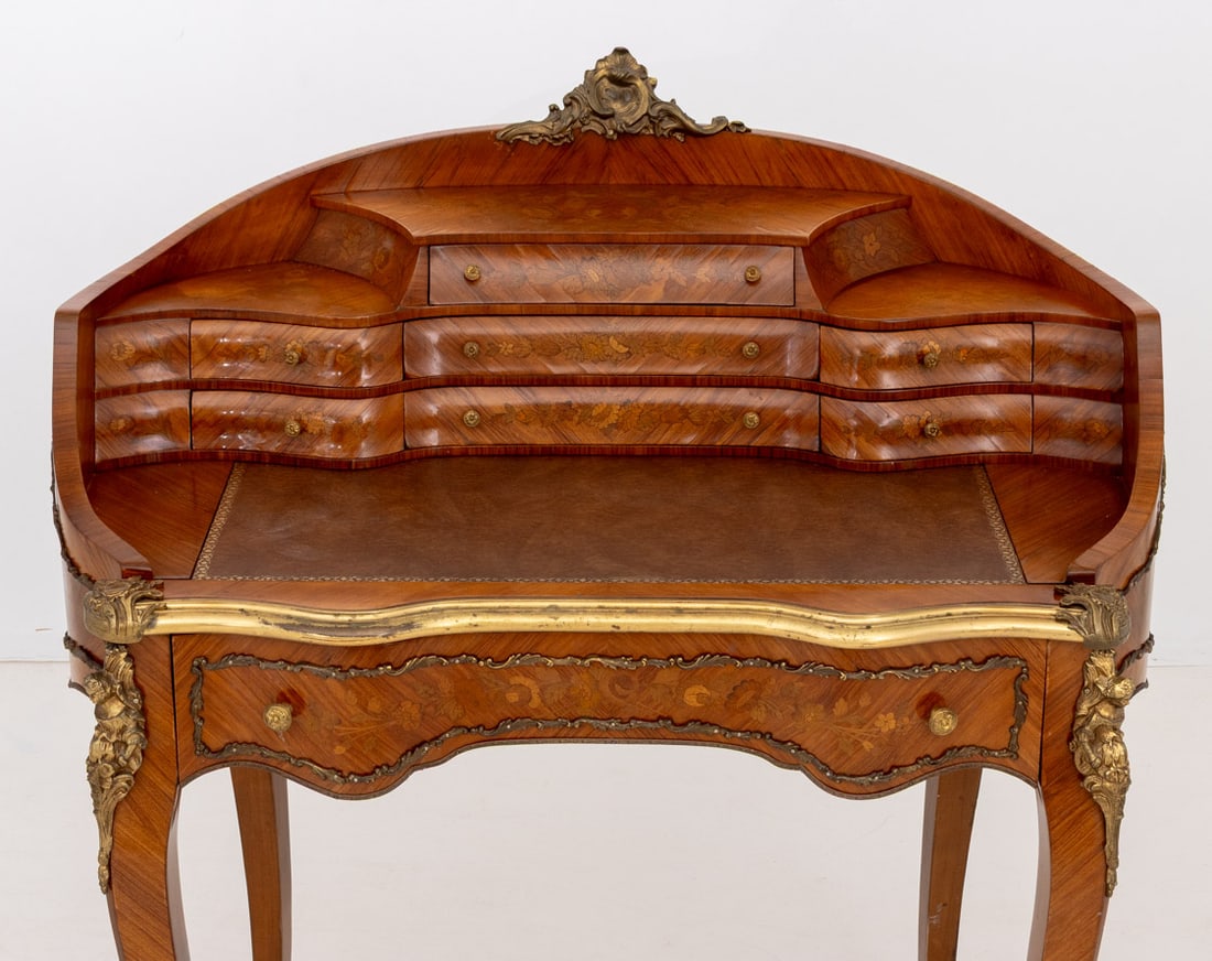 Louis XV Style Marquetry Kingwood Escritoire - 4