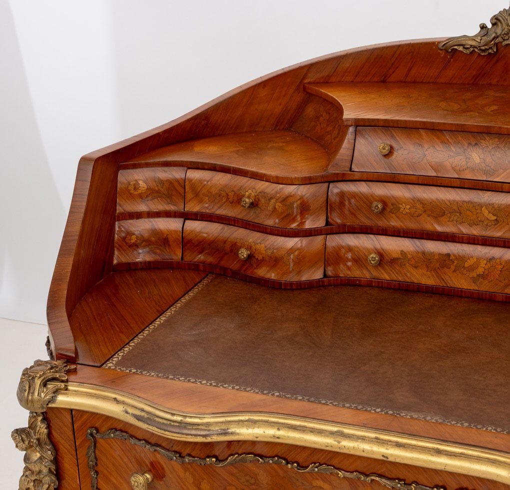 Louis XV Style Marquetry Kingwood Escritoire - 7