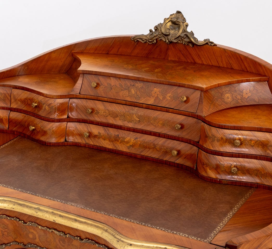 Louis XV Style Marquetry Kingwood Escritoire - 8