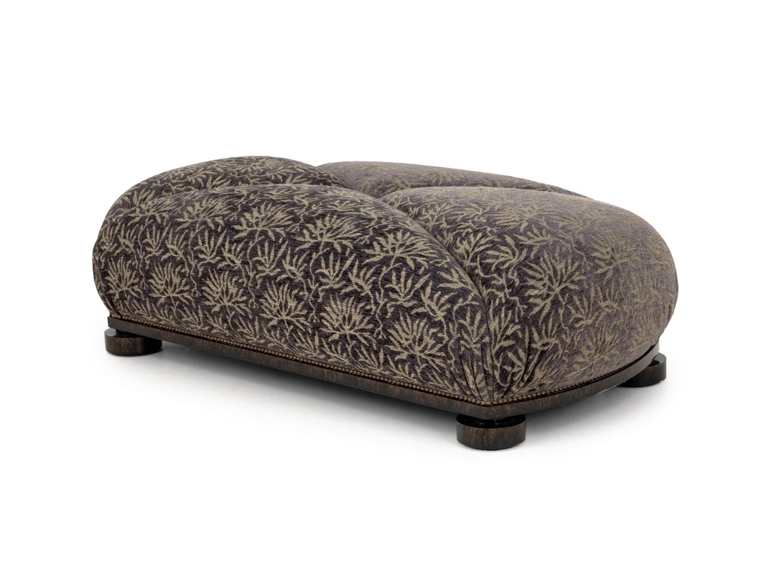 Contemporary Upholstered Oval Ottoman (1 of 6)