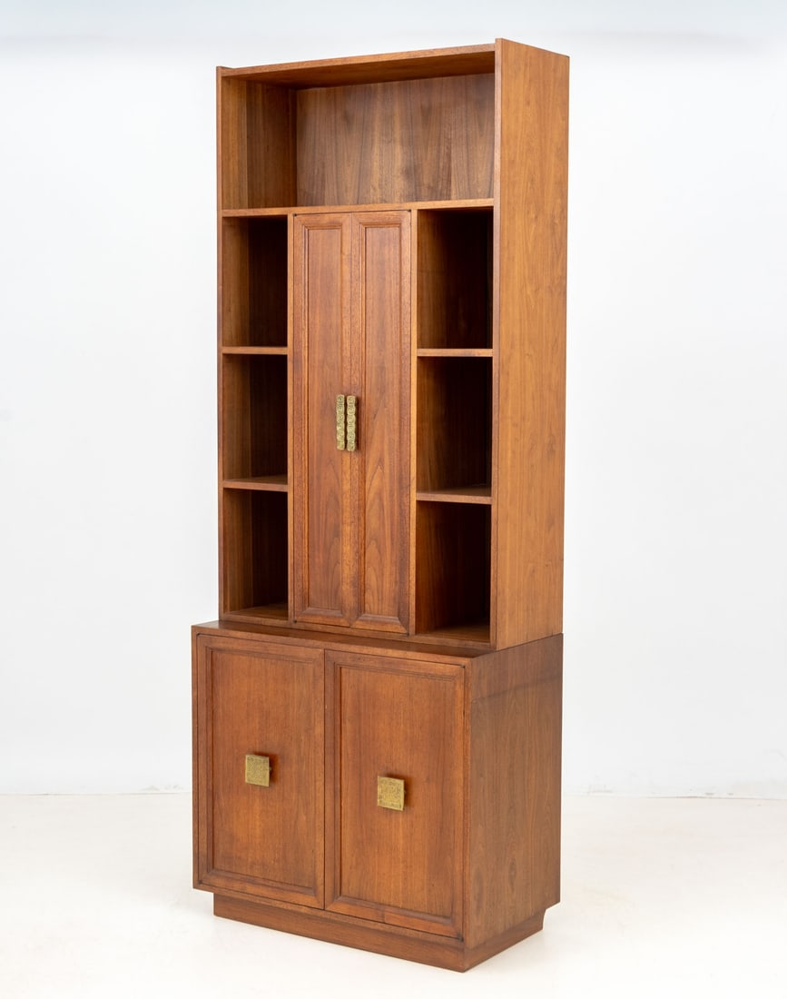 Modern Walnut Display Cabinet - 5