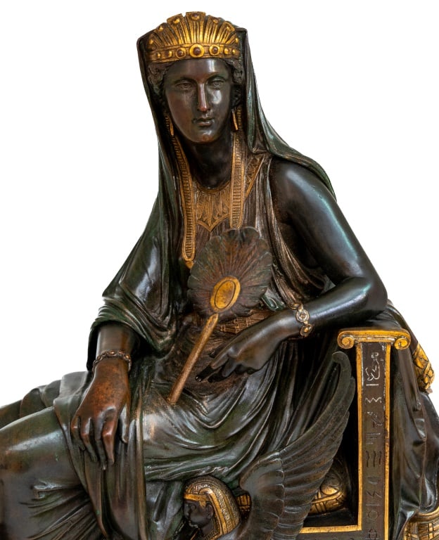 Leon Pilet "Cleopatra" Patinated Bronze, 19th C. - 2