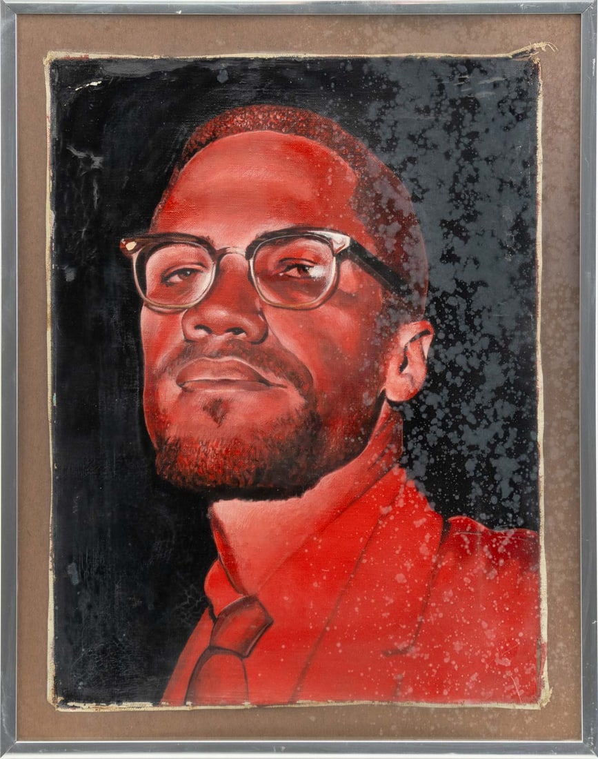 Stanislaw Zagorski Malcolm X Acrylic on Canvas (1 of 7)