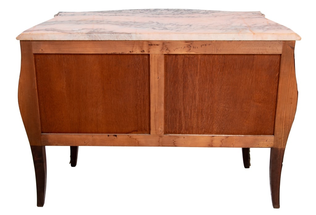 Louis XV Style Kingwood Parquetry Bombe Commode - 5