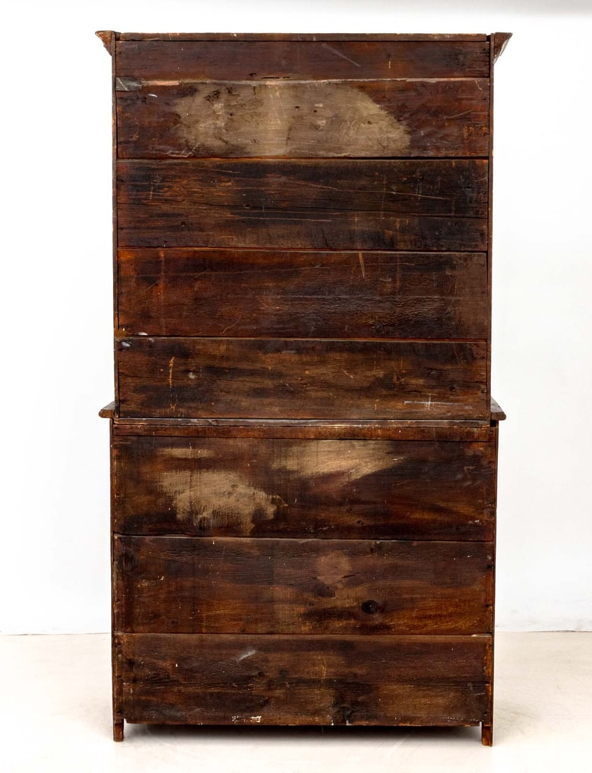 American Pine Stepback Cupboard, 19th C. - 7