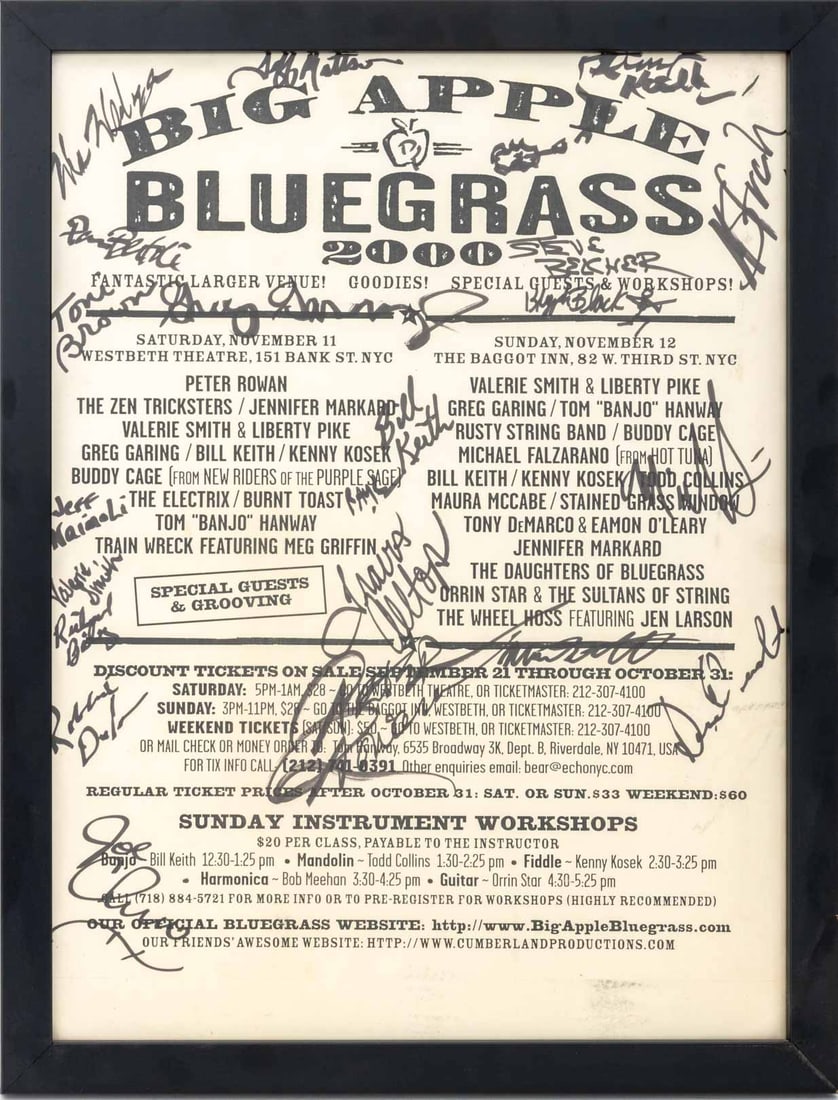 Big Apple Bluegrass 2000 Signed Poster (1 of 6)