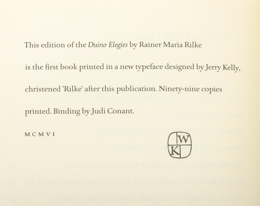 Rainer Maria Rilke "Duino Elegies", 2006 - 8