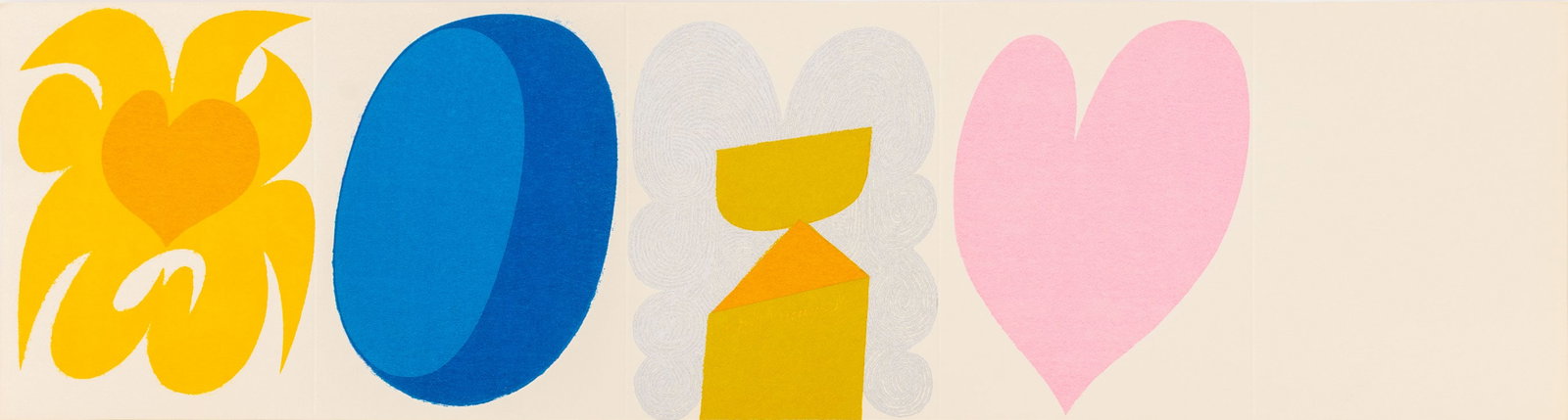 Carol Summers Hearts and Shapes Woodblock Print (1 of 5)