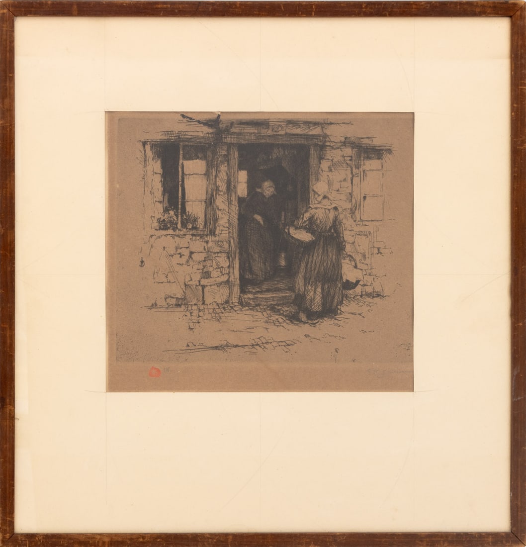 Tavik Frantisek Simon "Breton Fish Seller" Etching (1 of 6)