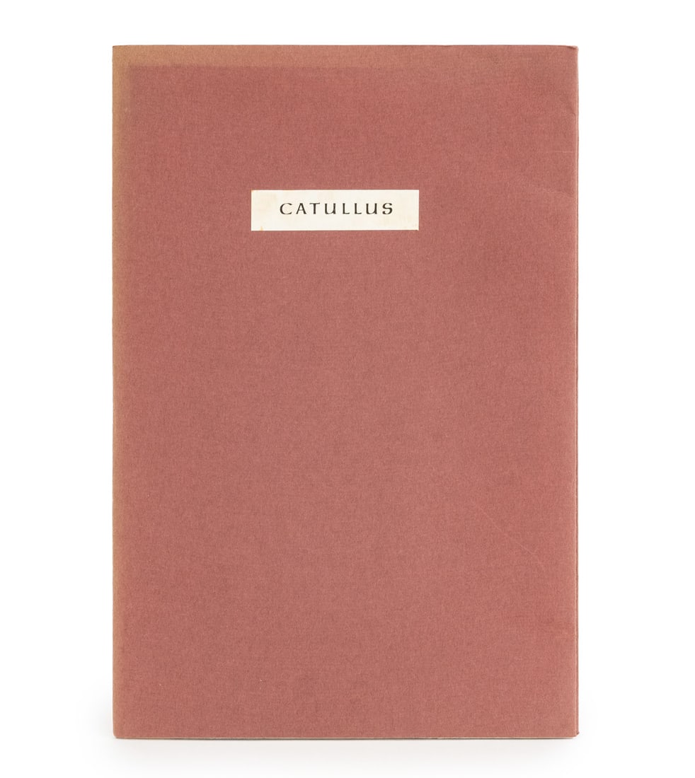 "Two Poems from Catullus", 1986: trans.: Gregory, Horace, "Two Poems from Catullus", New York: Kelly-Winterton Press, 1986, one of 60 copies. 10" L x 6.75" W. Provenance: From the Estate of Martin W. Hutner. Keywords: Writer, Poet, L