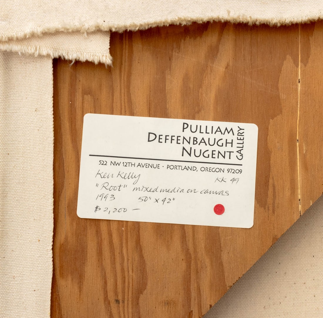 Ken Kelly "Root" Mixed Media on Canvas, 1993 - 5