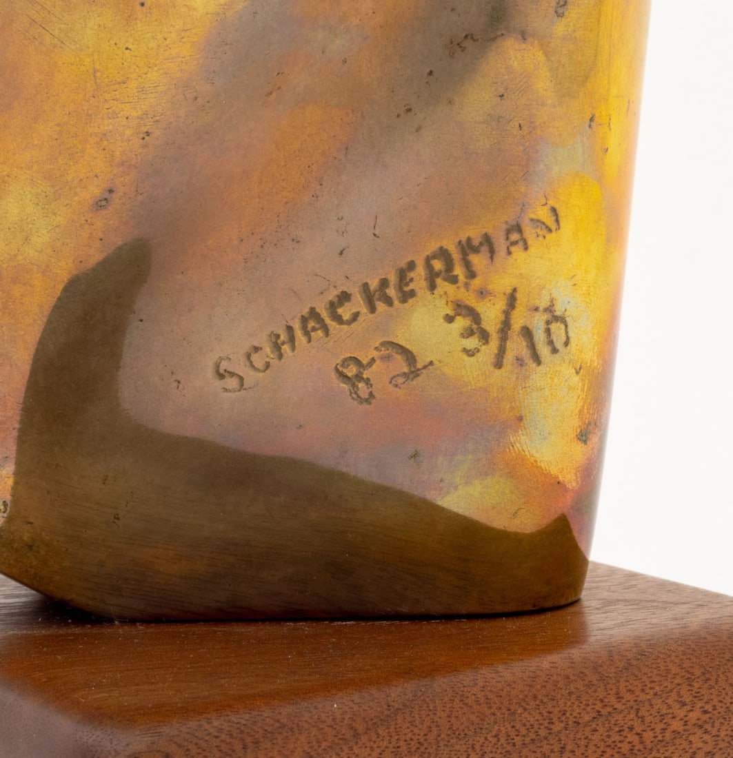 John Schackerman Stylized Torso Bronze Sculpture - 5