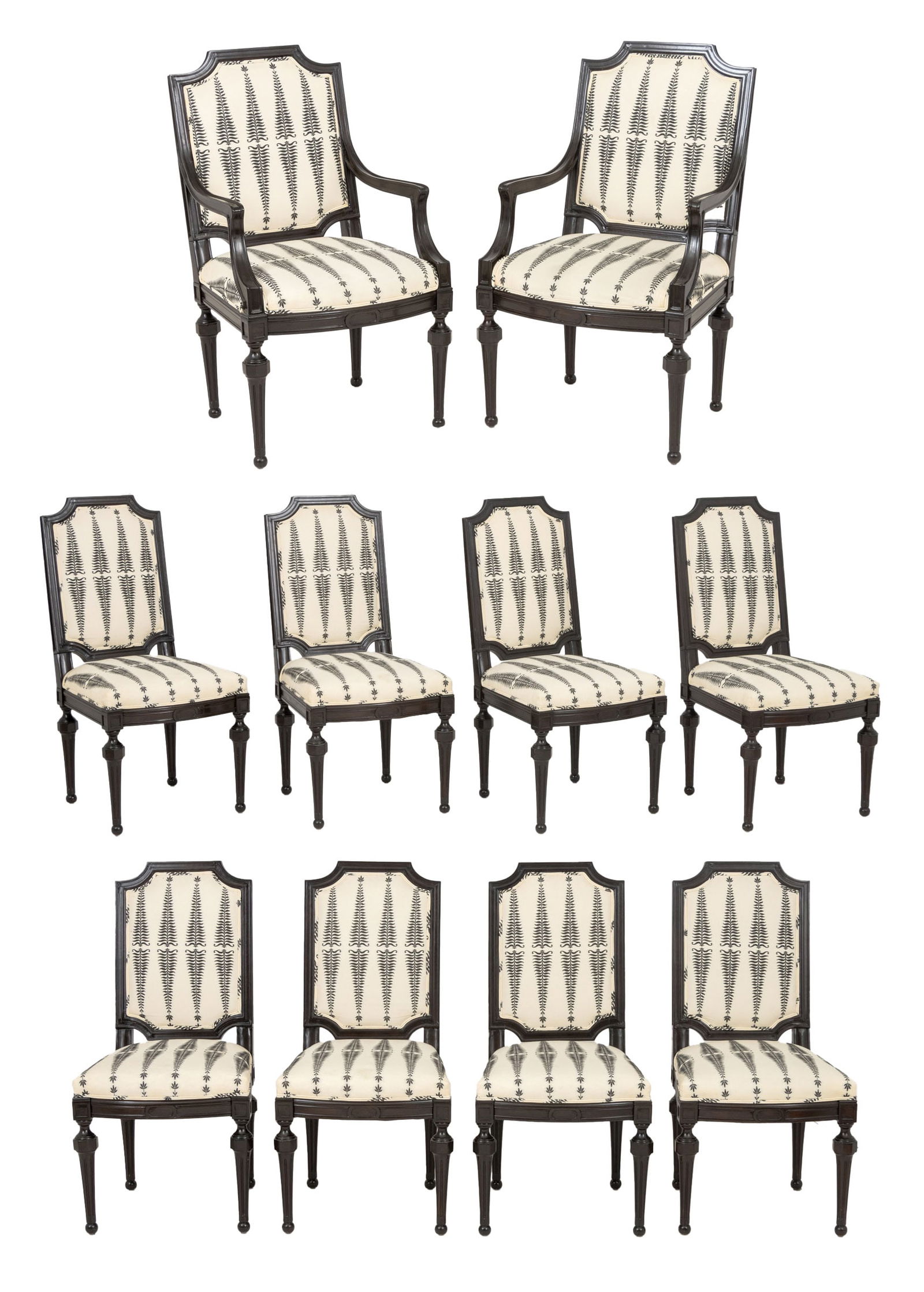 Modern "Fern Tree" Upholstered Dining Chairs, 10 (1 of 15)