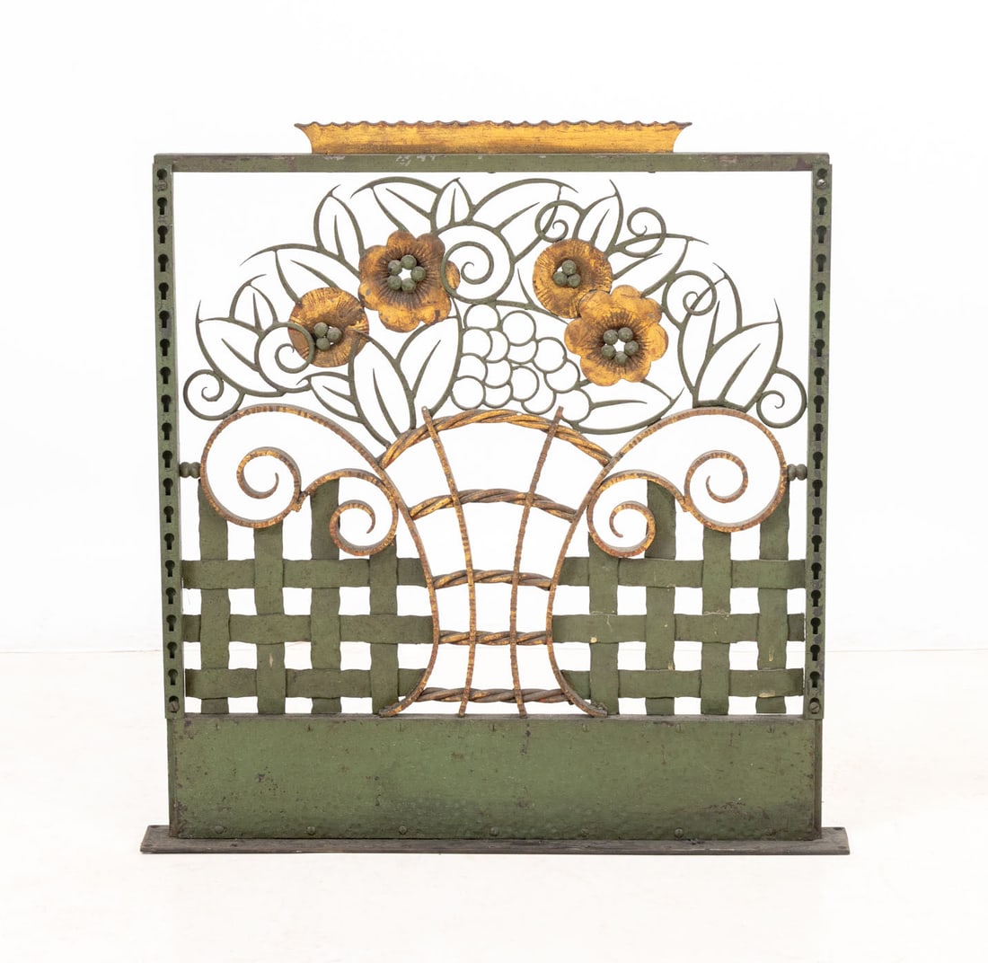 Art Deco Wrought Iron Firescreen - 2
