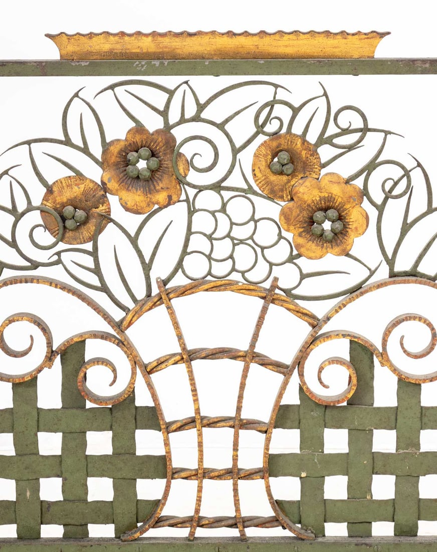 Art Deco Wrought Iron Firescreen - 3