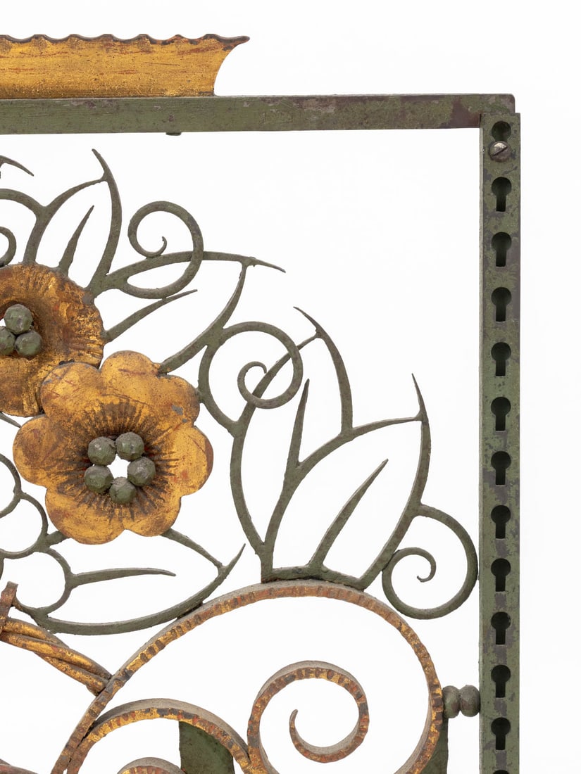 Art Deco Wrought Iron Firescreen - 5