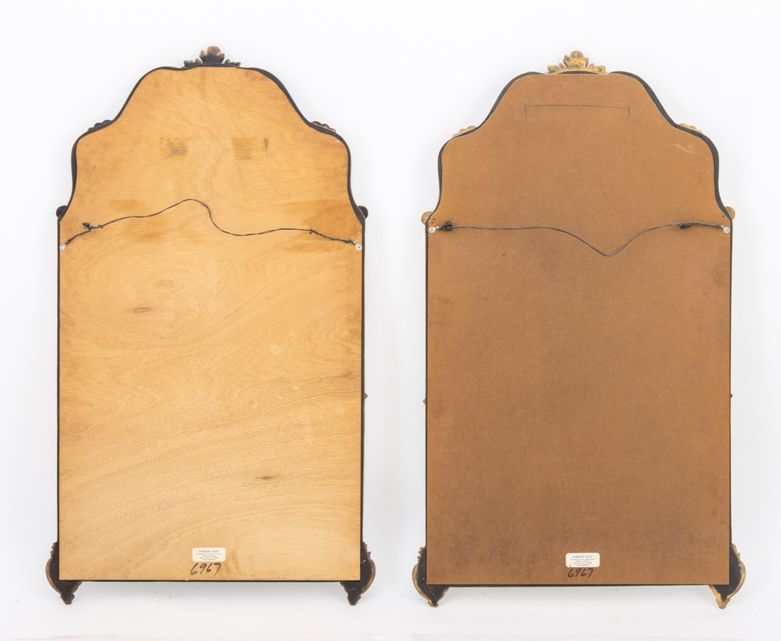 Baroque Style Giltwood Framed Mirrors, Pair - 10