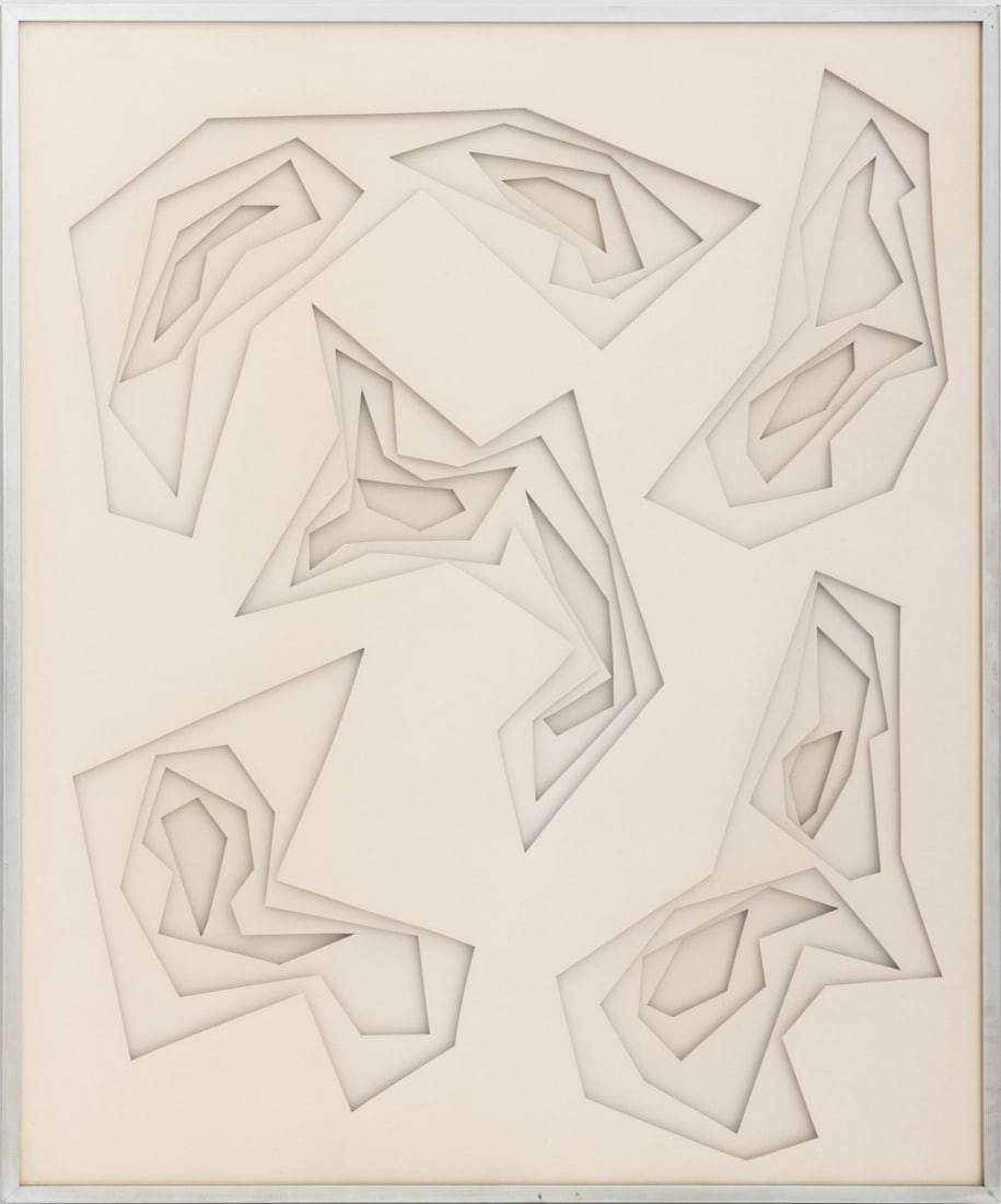 Mon Levinson "Deep Blue" Paper Relief, 1964 (1 of 11)