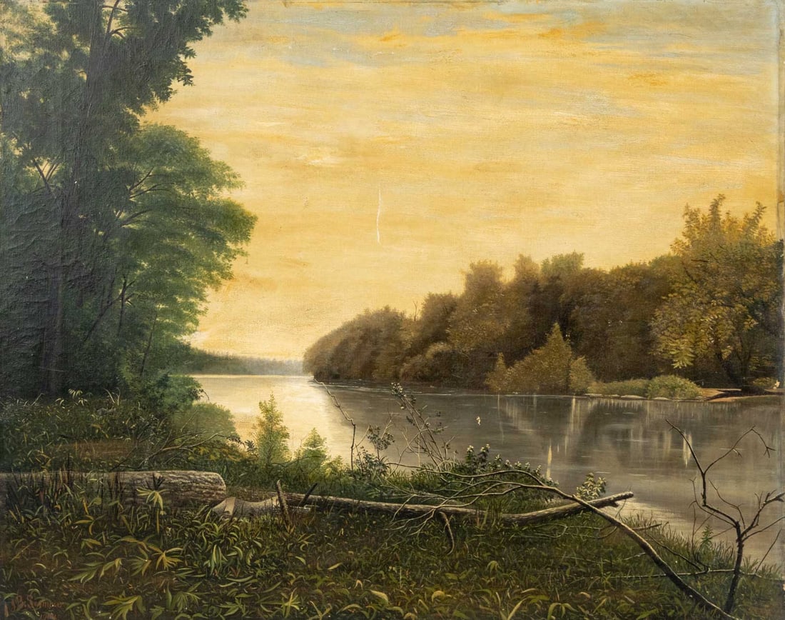 John B. Seymour "Merimiac River, MO" Oil, 1904 (1 of 8)