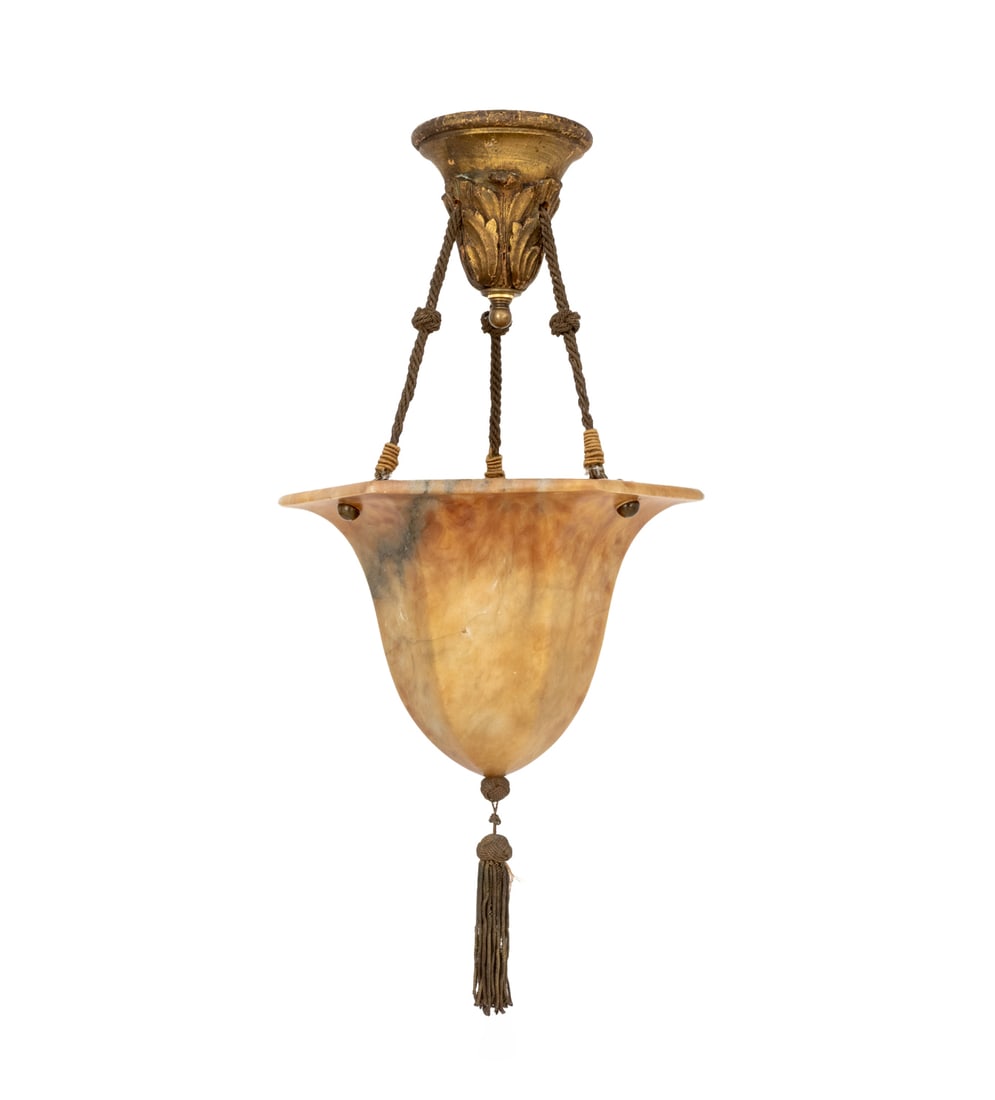 Neoclassical Style Alabaster Plafonnier (1 of 8)