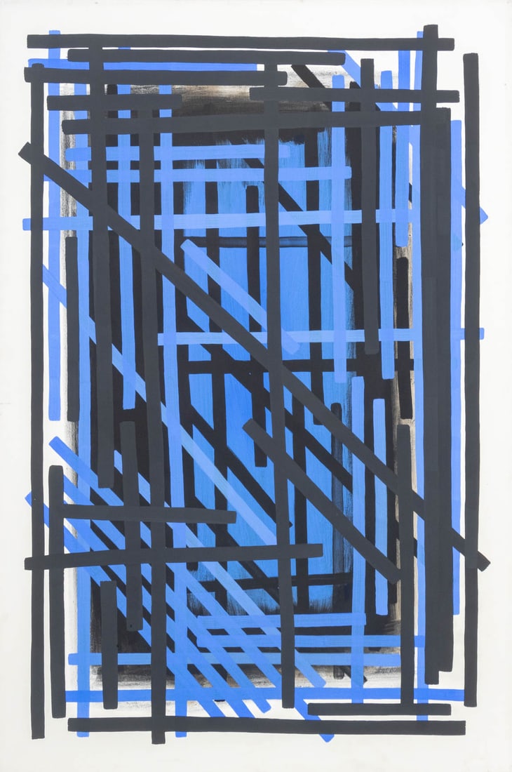 Allen Kubach Abstract Composition Acrylic, 1974 (1 of 10)